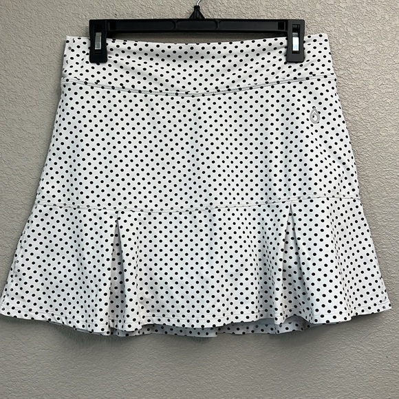 Dona Jo JoJo Skirt Skort White Polka Dot Size 2 - Picture 2 of 9